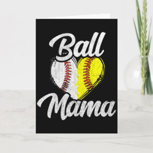 Carte Ball Mama Baseball Softball Équipe Sports T Shirt 