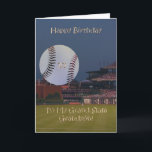 Carte Ball Park 10th Birthday Grandson Card<br><div class="desc">Une belle nuit au ballpark est une image parfaite pour souhaiter à votre petit-fils un joyeux 10e anniversaire !</div>