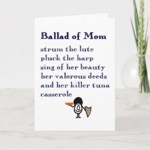 Carte Ballad of Mom - un poème amusant de la fête des mè