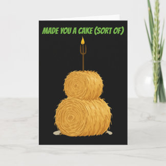 Carte Balle de foin Bougie de gâteau d'anniversaire Four