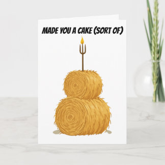 Carte Balle de foin Bougie de gâteau d'anniversaire Four