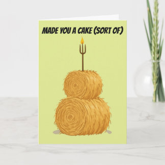 Carte Balle de foin Bougie de gâteau d'anniversaire Four