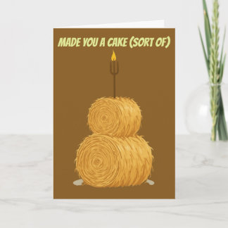 Carte Balle de foin Bougie de gâteau d'anniversaire Four