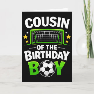 Carte Balle de foot du cousin du garçon d'anniversaire 