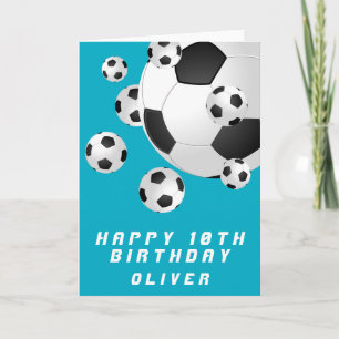 Carte Balle de football de soccer sarcelle Enfants Garço