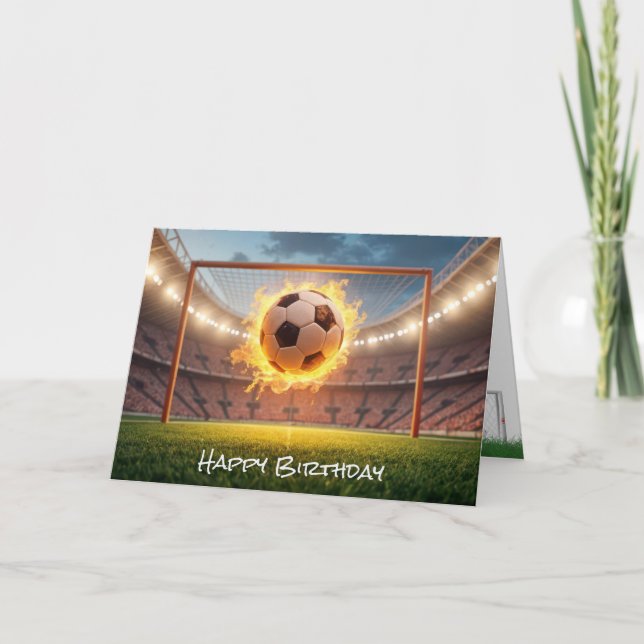 Carte Balle de Football Fiery (Devant)