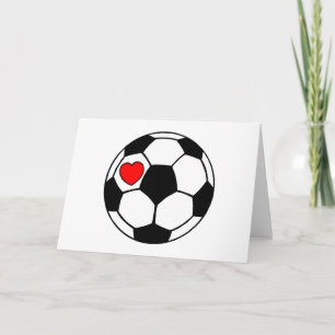 Carte Balle de soccer (Coeur rouge)