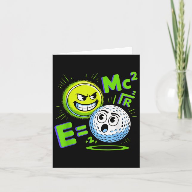Carte Balle de tennis et duo de balle de golf Math  (Devant)
