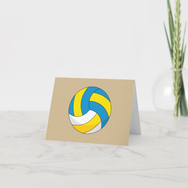 Carte Balle de volley-ball en dessin (Devant)
