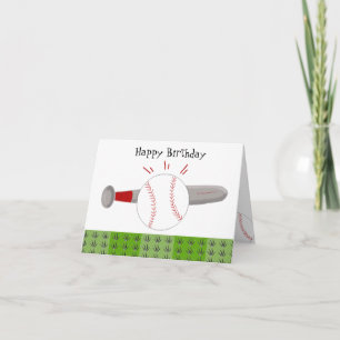 Carte Balle et Batteuse Joyeux Anniversaire