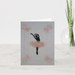 Carte Ballerina All Occasion Card<br><div class="desc">Original Ballerina dancing in her needle tatted skirt with accented corners. Embossed layered detailing created by Debbie Passinger. Anyone can frame it and decorate their home,  bedroom or office as well.</div>