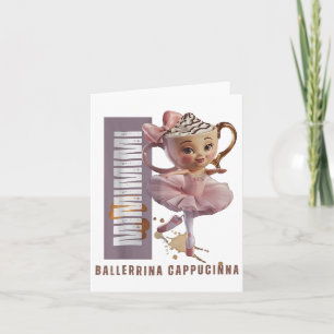Carte Ballerina Cappuccino Italien Brainrot Mème Humour 