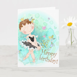 Carte Ballerina Danser Jolie Anniversaire