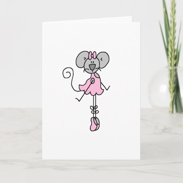 Carte Ballerina Deux Souris (Devant)