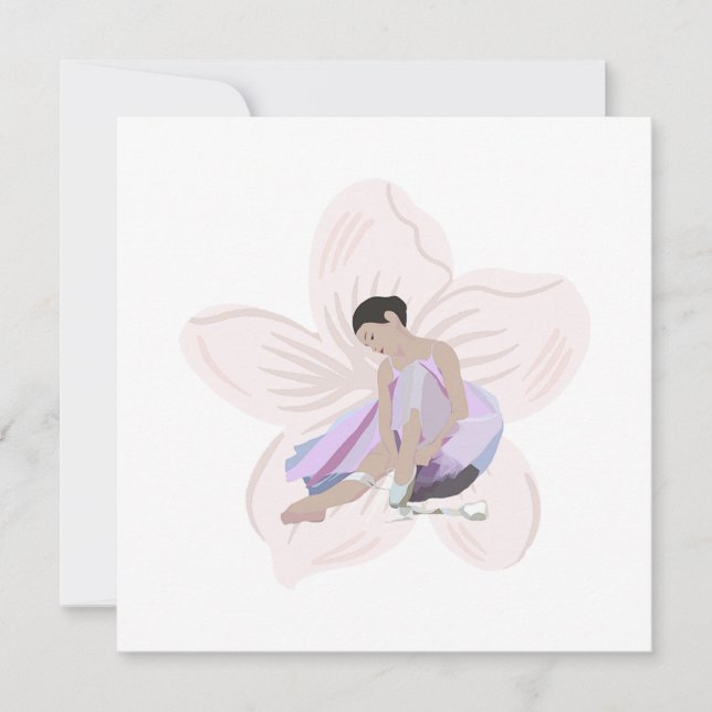 Carte Ballerina et Fleur (Devant)