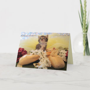 Carte Ballerina Kate - Cute Personnalisé Chat Anniversai