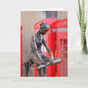 Carte Ballerina Statue, Covent Garden London Salutation