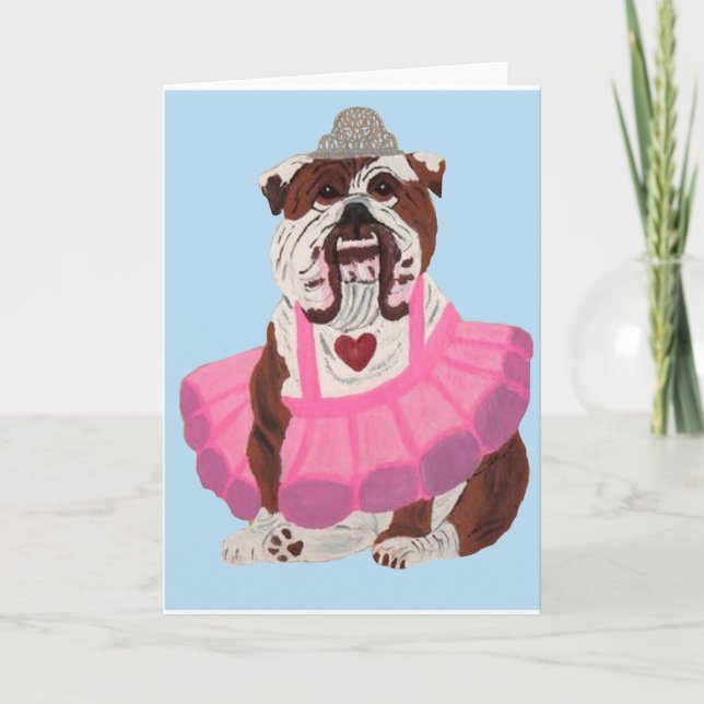 Carte Ballerine Bouledogue (Devant)
