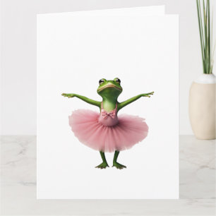 Carte Ballerine de grenouille 2, grenouille, danseuse, c