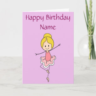 Carte Ballerine Joyeux Anniversaire Personnalisé
