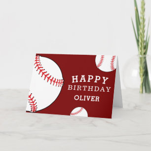 Carte Balles de Baseball Sports Joyeux Anniversaire Enfa