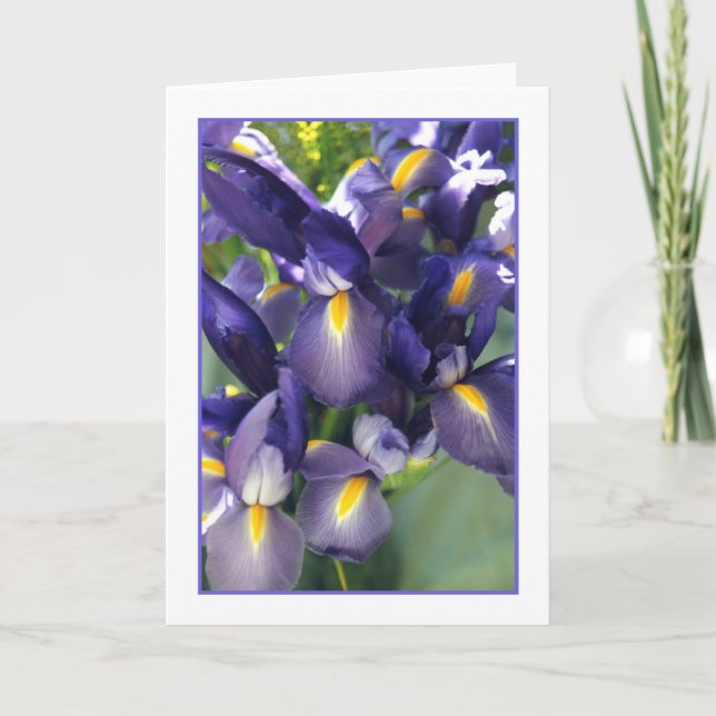 Carte Ballet Iris Photo Greeting Card. (Devant)