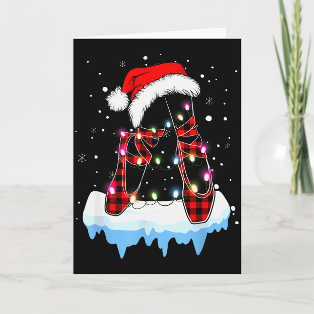 Carte Ballet Scute Ss Cute Sss Christmas Lights Santa Ba (Devant)