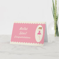 Carte Ballet Star Congratulations