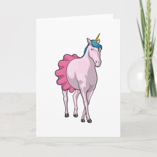 Carte Ballet Unicorn Ballerina (Devant)