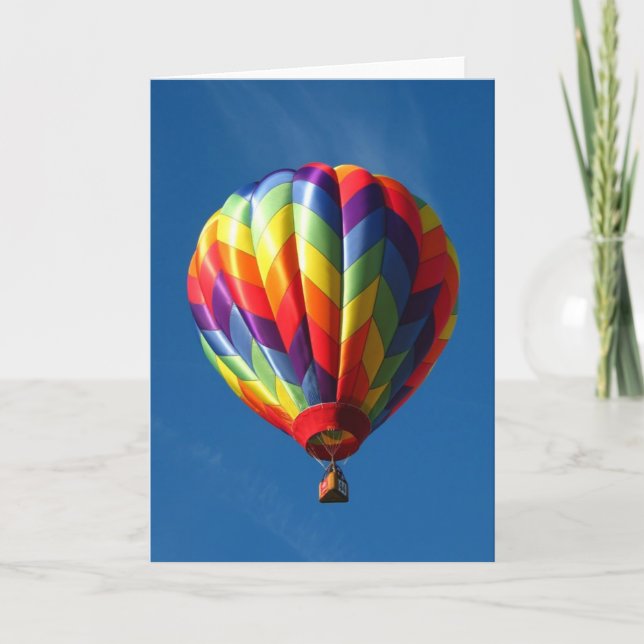 Carte Ballon à air chaud arc-en-ciel (Devant)