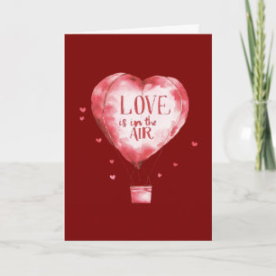 Carte Ballon à air chaud de l'amour