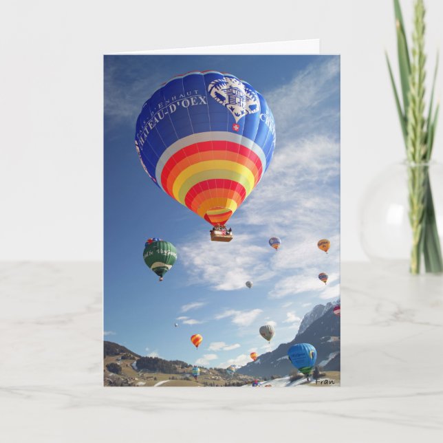 Carte ballon à air chaud en Suisse (Devant)