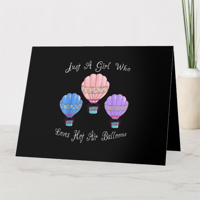 Carte Ballon à air chaud mignon amusant (Devant)