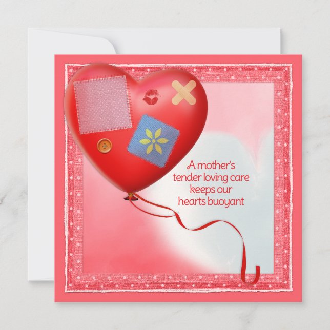 Carte ballon coeur TLC de maman (Devant)
