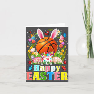 Carte Ballon de Basketball Avec Oreilles de Lapin Jour d