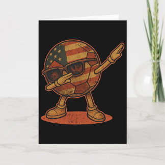 Carte Ballon de football américain vintage Dabbing