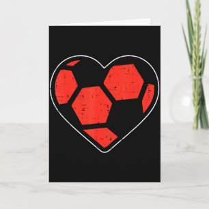 Carte Ballon de football coeur Saint-Valentin Sport L