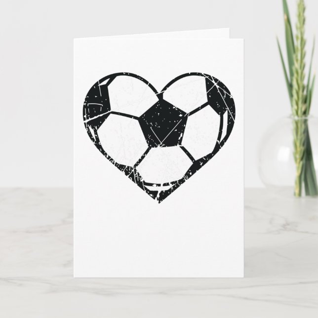 Carte Ballon de football de la Saint-Valentin Heart Grun (Devant)