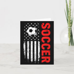 Carte Ballon de football usa patriotique drapeau américa