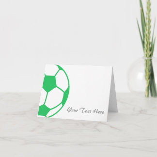 Carte Ballon de football vert de Kelly