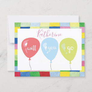 Carte Ballon de Promposal de danse de bal d'étudiants