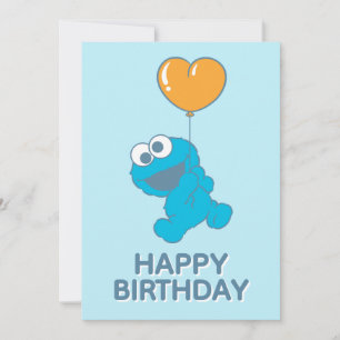 Carte Ballon en forme de cœur de Monstre de Cookie