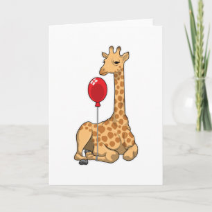 Carte Ballon Girafe
