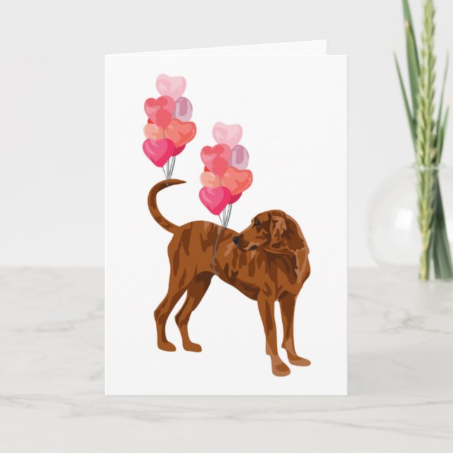 Carte Ballons d'amour de Coonhound (Devant)