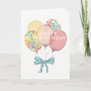 Carte Ballons d'anniversaire