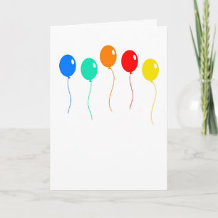 Carte Ballons d'anniversaire