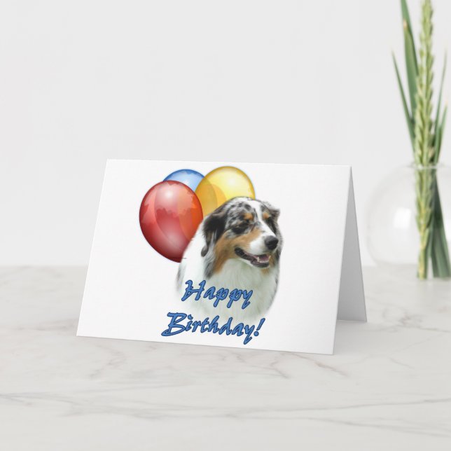Carte Ballons d'anniversaire australiens (Devant)