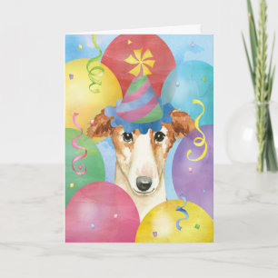 Carte Ballons d'anniversaire Borzoi
