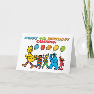 Carte Ballons d'anniversaire de Sesame Street 