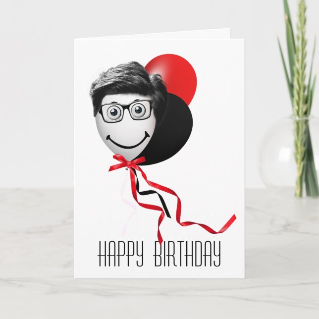 Carte Ballons d'anniversaire d'homme (Devant)